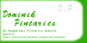 dominik pintarics business card